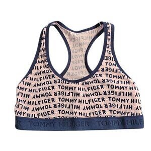 Tommy Hilfiger Womens Logo Print Cotton Bralette Size Medium